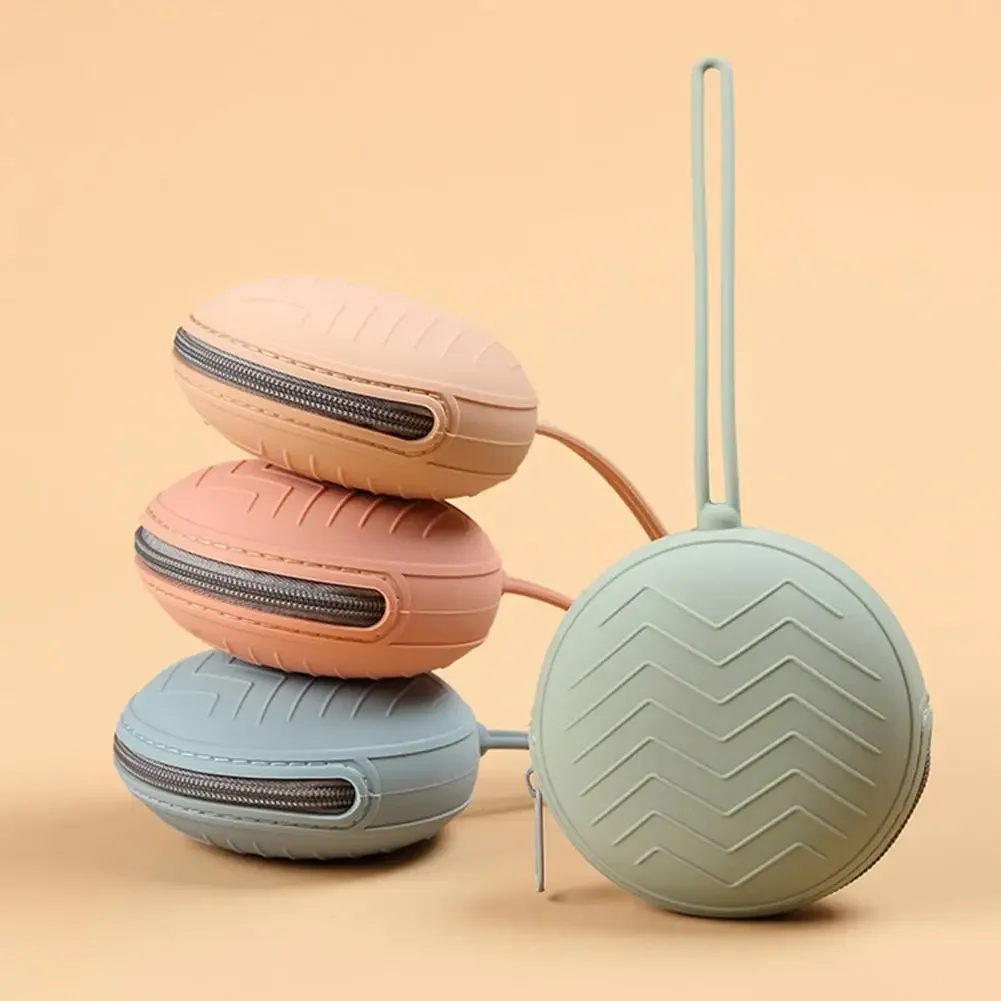 Silicone Coins Purse Waterproof Gift Mini Change Earphone Pouch Wallet Pacifier Box Baby Nipple Case Baby Nursing Accessories