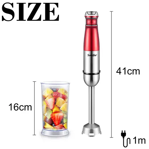 1000W Stavmixer Immersion Elektrisk Matberedare Iskrossning Kök Grönsaks Köttkvarn Hackare Frukt Omrörning Sonifer 8 best sales stabmixer - №3