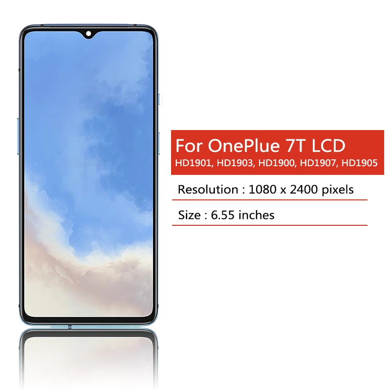 Tested For OnePlus 7T LCD 1+7T Display Touch Screen Digitizer Assembly Replacement Parts For One Plus 7T HD1901 HD190