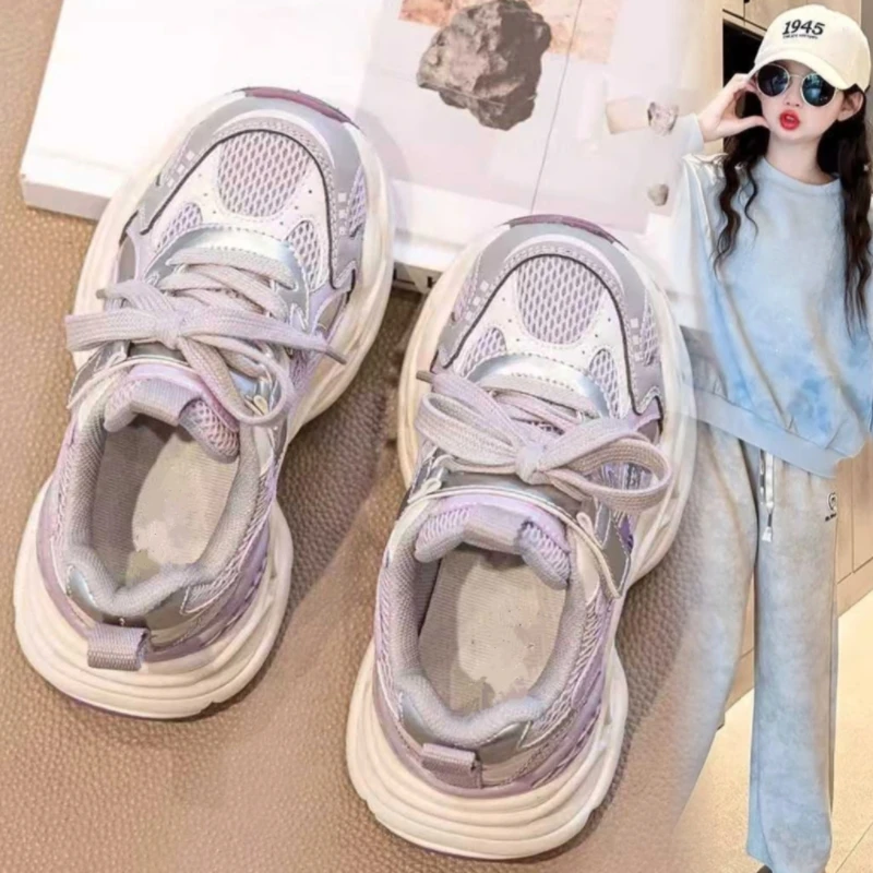 

Children Casual Shoes for Girls Boys 2025 Autumn New Fashion Korean Style Soft Bottom Anti-slippery Versatile Outside Sneakers