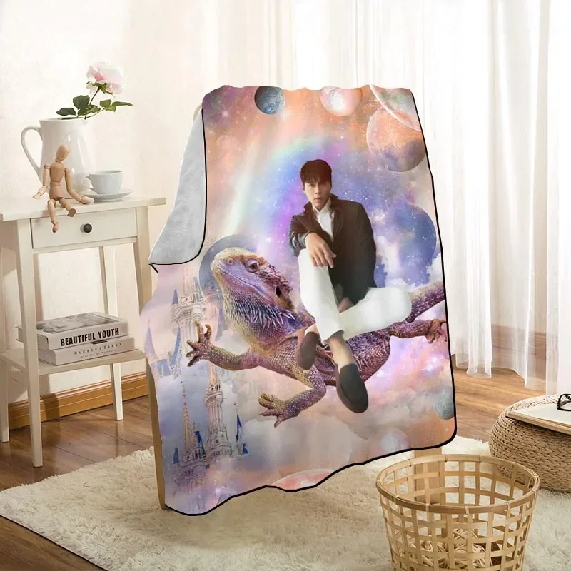 Funny Hyun Bin Blankets-manta suave con estampado para el hogar, sofá, ropa de cama, funda portátil de viaje para adultos, 10,14