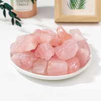 50g/Bag Natural Rose Quartz Raw Stone Pink Rough Pink Quartz Unpolished Home Garden Decoration Ornaments 6