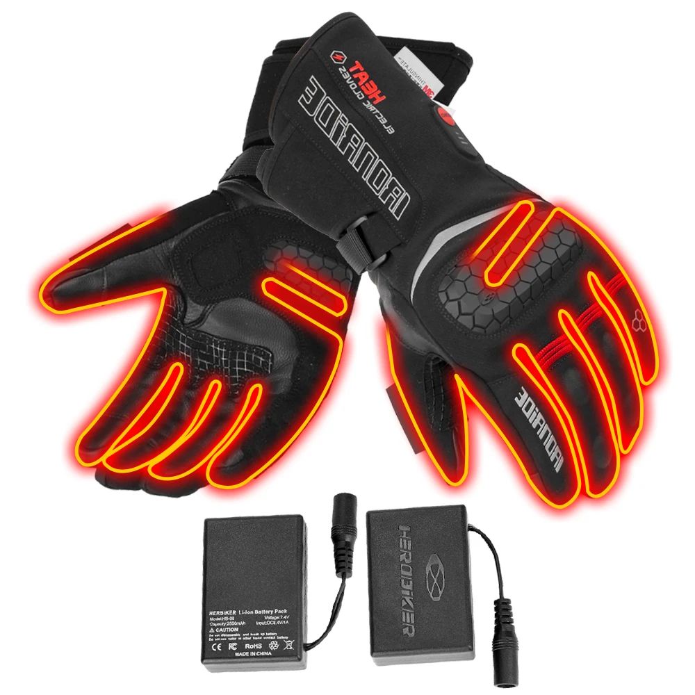 

Heated Rechargeable Gloves Waterproof Electric Heated Gloves Thermal Heat Glove Winter Warm Skiing Snowboarding Fishing Hunting