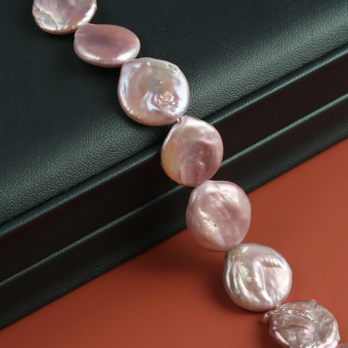 Natural Baroque Pearl Beads Button Shape Loose Purple Hole Bead for Jewelry Making Diy Women Necklace Bracelet Accessories