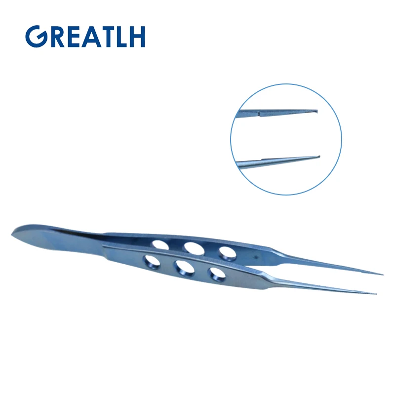 Dovetail Forceps with Teeth/toothless Titanium Alloy Micro Forceps with Platform Ophthalmic Instrument