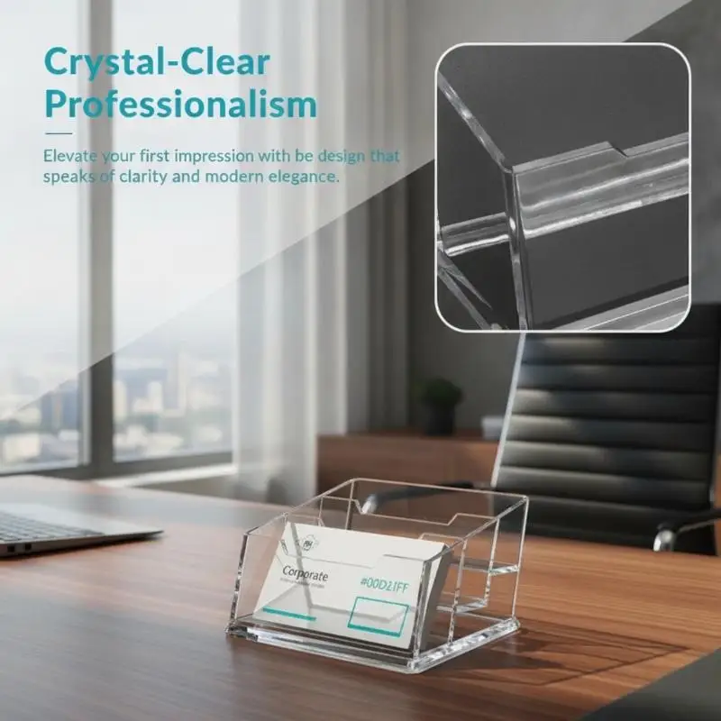1/3/6/8 Grid Creative Transparents Acrylic Card Storage Box Large Capacity Business Card Box Desk Display Stand For Home Office