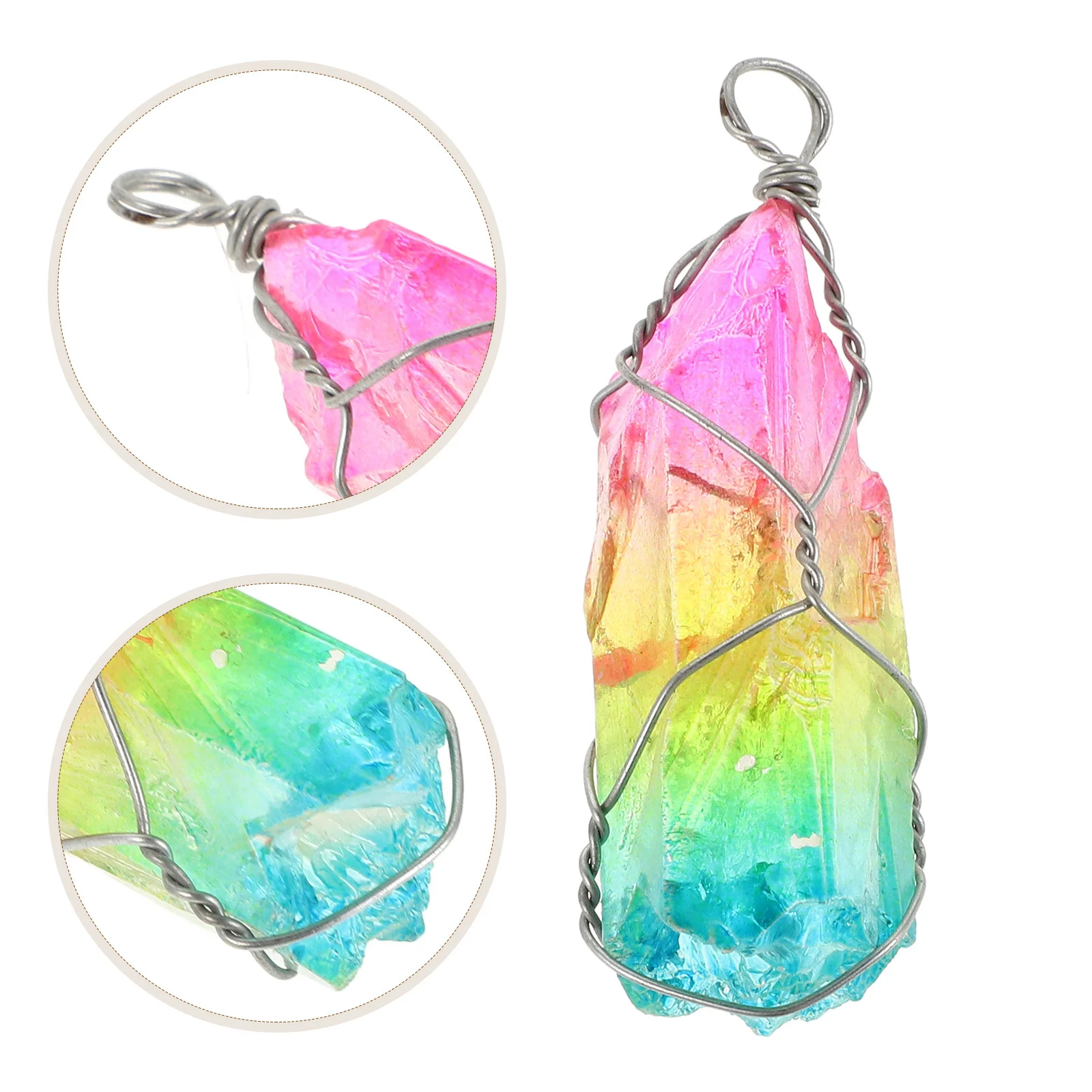 

Tree of Life Clear Quartz Crystal Pendant Unique Wire Wrapped Necklace for Daily Wear Natural Stone Jewelry Grunge Necklace