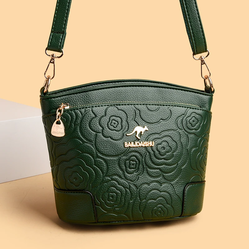 

Genuine Brand Women's Soft PU Leather Shoulder Crossbody Bags Luxury Hand Bags Designer Ladies Messenger Commuting Sac A Main