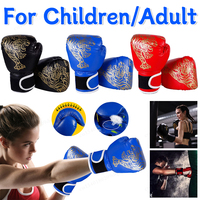 Adults Kids Boxing Gloves Breathable PU Leather Fighting Gloves Boxing Training Kickboxing Gloves for Gym Indoor Outdoor Sport