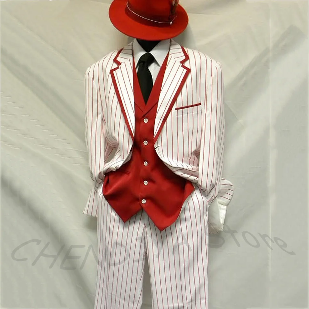 

High Quality Luxury Men's Suit Customzied Notch Lapel Unique Design New 2026 Casual Party Prom Fashion Clothes Set Three Pieces