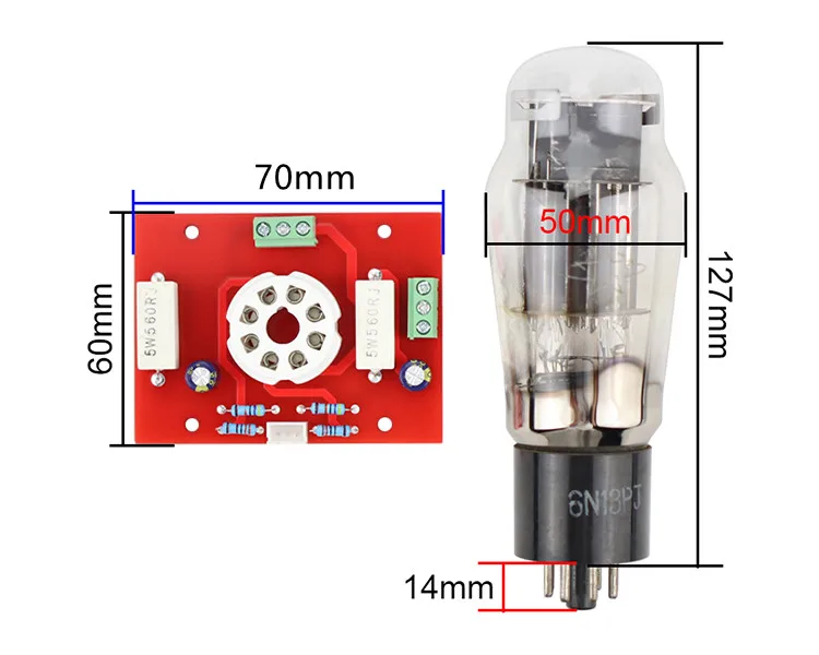 فراغ أنبوب Preamplifier لوح جهد عالي 200 فولت دائرة 6080 6N5P لوحة الرئيسية مكبر صوت Preamp مُضخّم صوت 6.3 فولت 1 قطعة