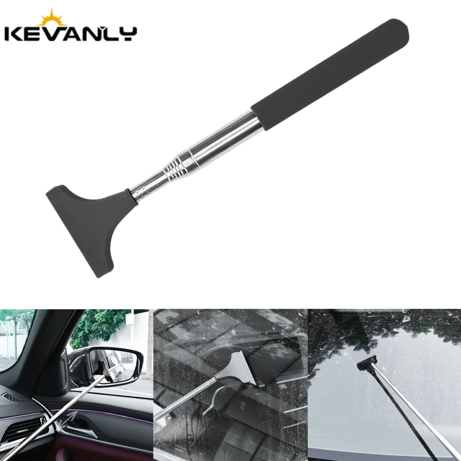 

Car Window Cleaner Brush Snow Removal Windshield Cleaning Wash Tool Inside Interior Auto Glass Wiper Long Handle Car Accessorie