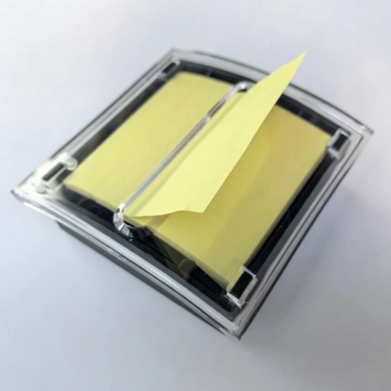 1Pc Sticky Note Holder Clear Color Acrylic Notes Dispenser Note Holder Sticky Notes Organizer For Desk Supplies Classroom