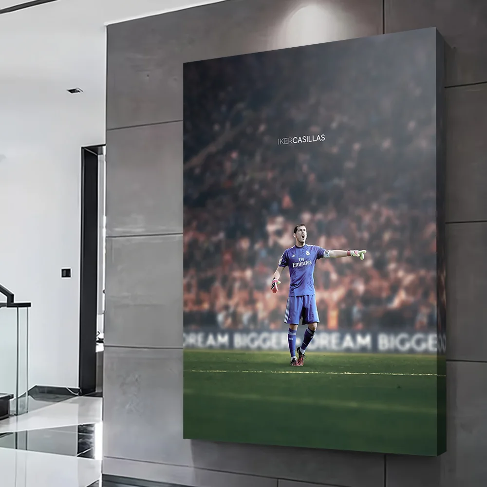 Iker Casillas Soccer Printing Poster Custom Pictures Wall Art Canvas Painting Gift for Room Decorating Interior Decoration Mural