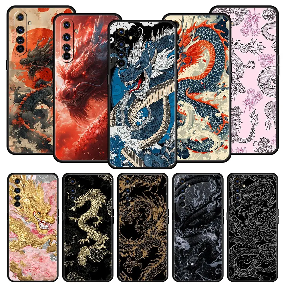 Illusory Color Chinese Dragon Phone Case For Realme 12 11 10 9 8 5G 7 6 GT5 GT3 GT2 Pro C21 C11 C25 C35 GT Neo 2 3 3T 5 Cover