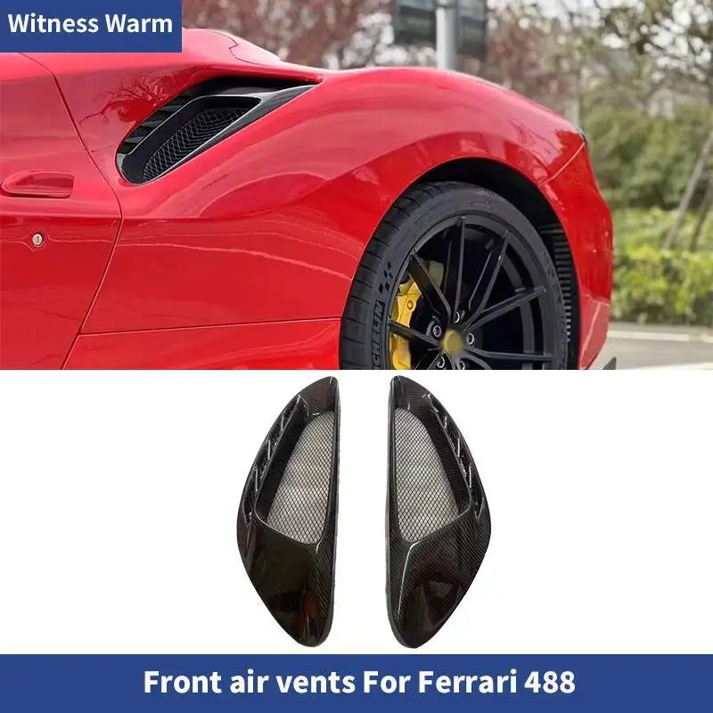 Kit de carrosserie de voiture en fibre de carbone sèche, évents latéraux, Ferrari 488 GTB