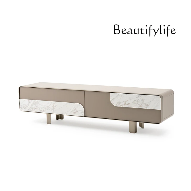 Simple Coffee Table Combination Living Room Floor Minimalist Designer High-End Italian Light Luxury Locker