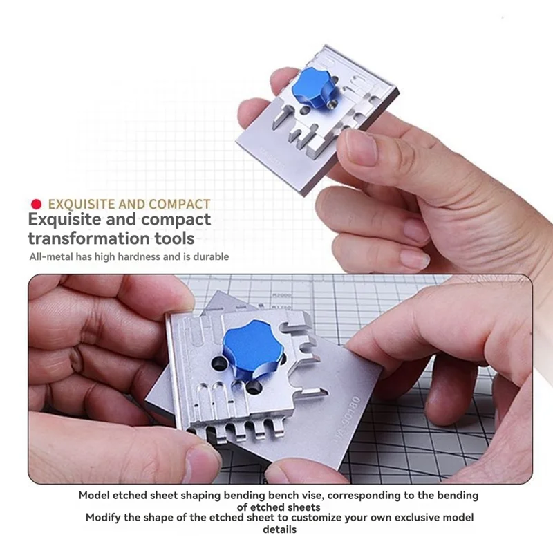 

A84E-PE Parts Bending Tool UA-90180 Upgraded Mini Vise For Model Building Hobby Etching Chip Photo Etched Parts Bender