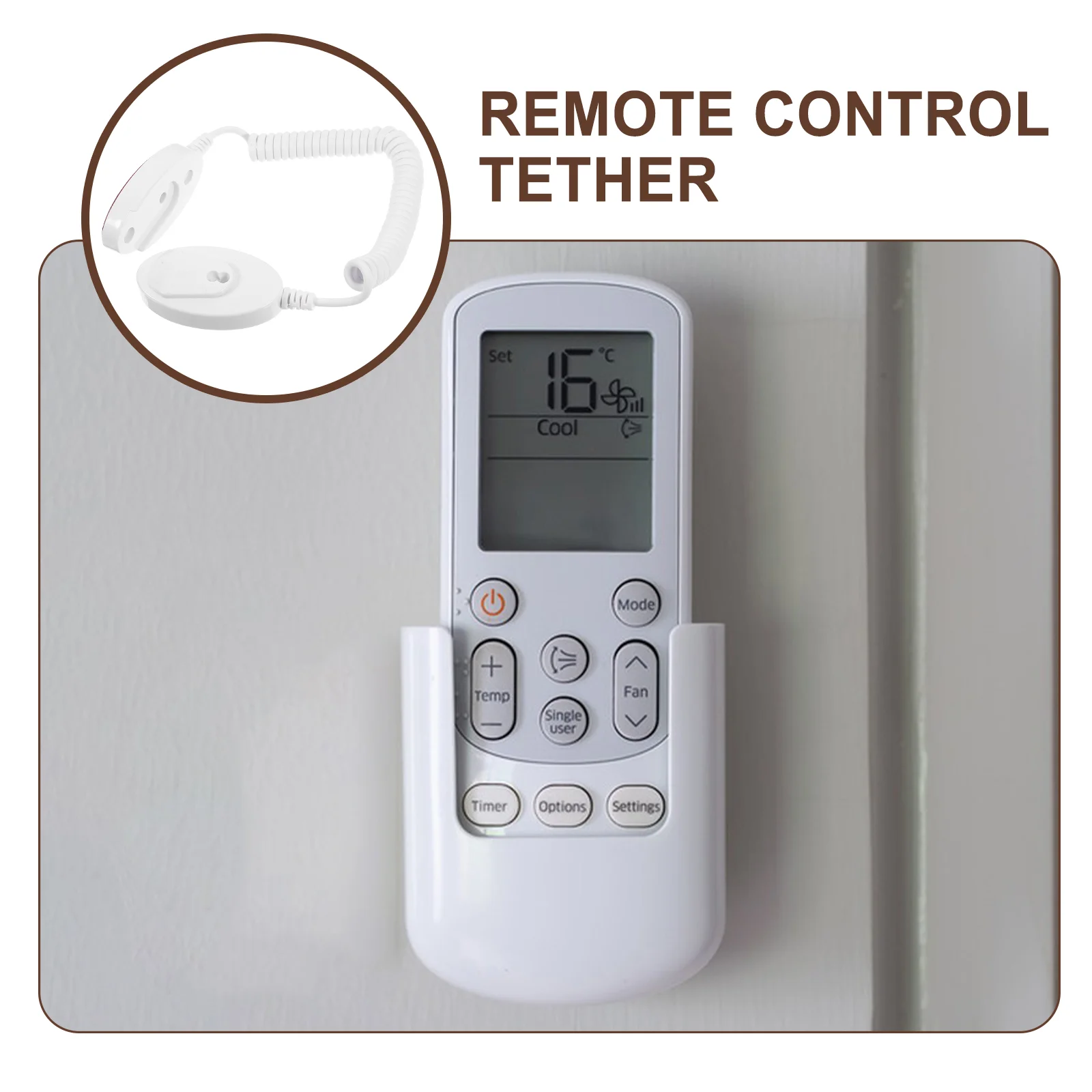 2pcs  Remote Holder Remote Control Security Cable Remote Control Tether Security Wire retractable remote control tether