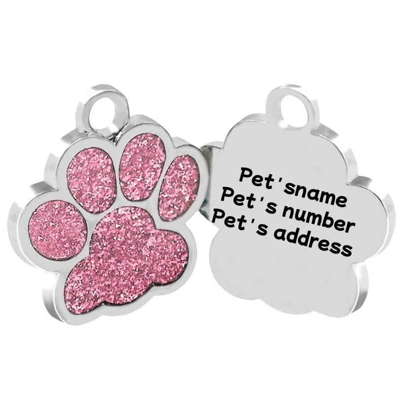 Obroża z imieniem psa ze stali nierdzewnej Spersonalizowane identyfikatory kota i psa Anti-Lost Kitten Puppy Address Tags Pet Sog Decorations