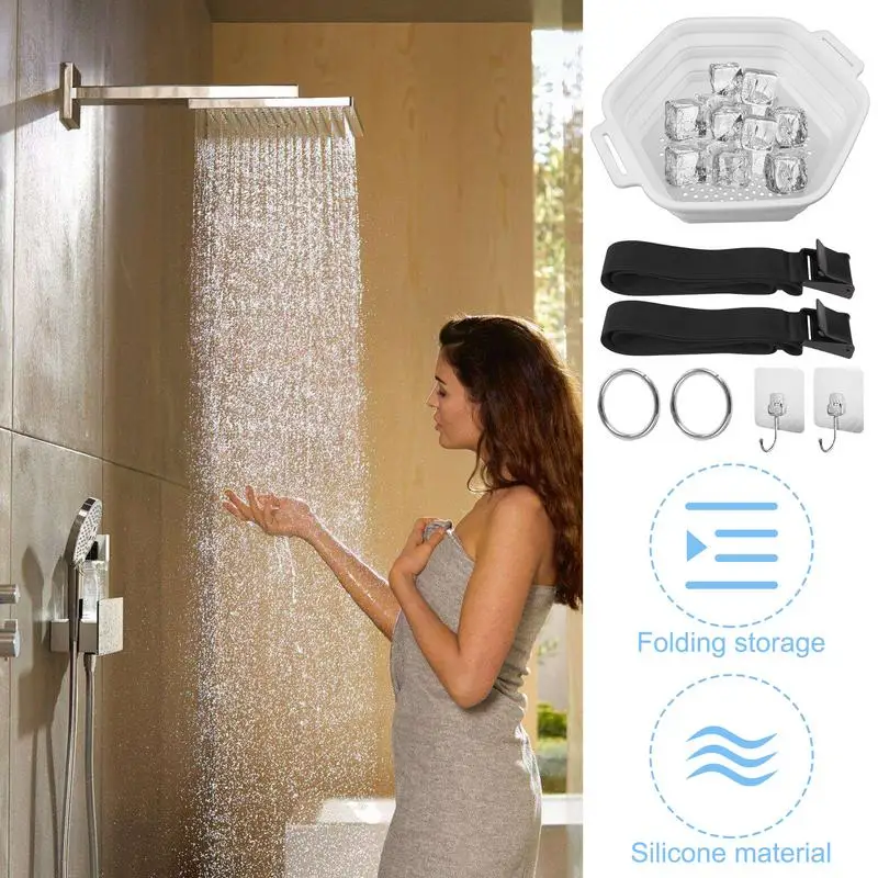 

Ice Bath Ice Storage Tray Ice Bath Ice Bath Organizer Basket Shower Ice Bath Ice Storage Basket With Adjustment Strap For Home