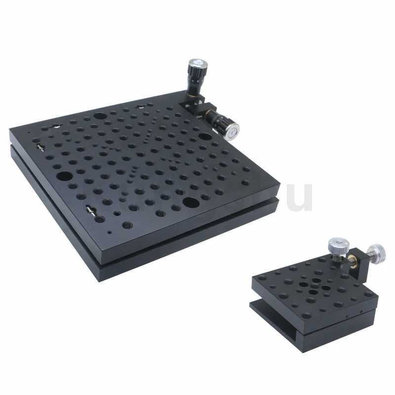 High-Precision Manual Tilt Stage 60x60mm for Micron-Level Pitch & Yaw Adjustment in Optics