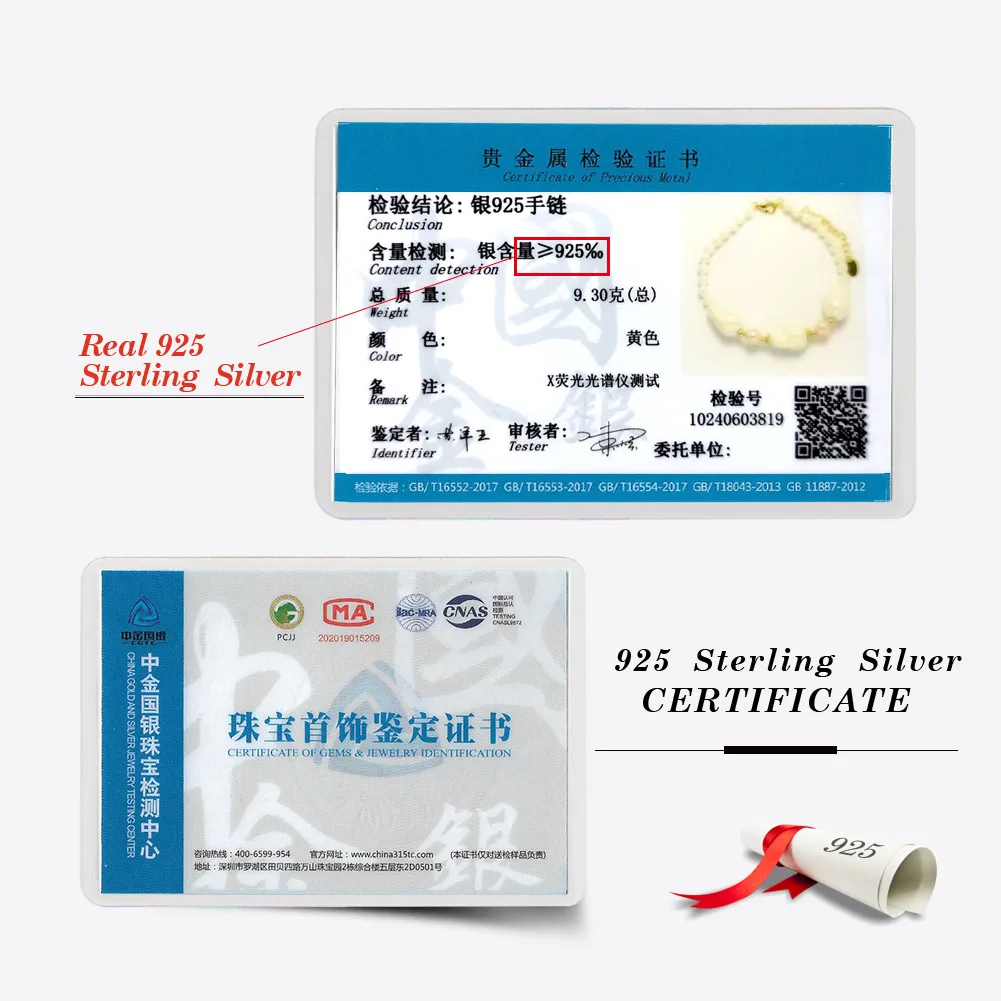 قبلة ماندي 925 فضة شل اللؤلؤ مطرز سوار 14 كيلو مطلية بالذهب موضة الوردي سلسلة سوار مجوهرات الحفلات هدية PSB02 #6