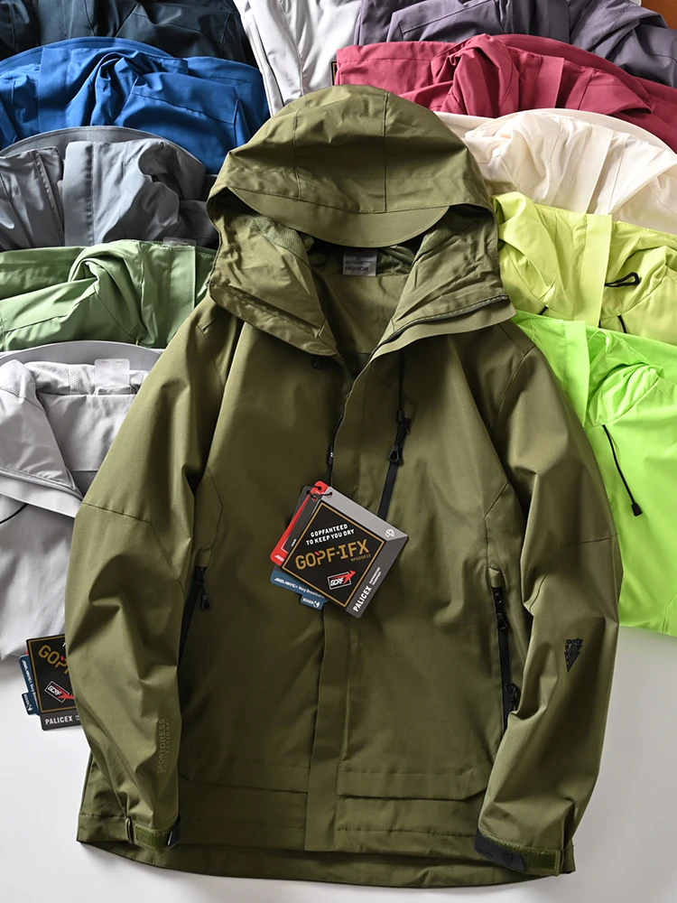 

Profional Outdoor Men's Jaet Waterproof Loose Thin Autumn Climbing Windproof Hiking Casual Outerwear Faion Urban Sle