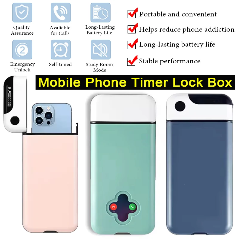 Cassetta di sicurezza timer per telefono cellulare Gestione del tempo Cassetta di sicurezza anti-mobile per dipendenza Internet Dispositivo per autodisciplina Blocco telefono per studenti