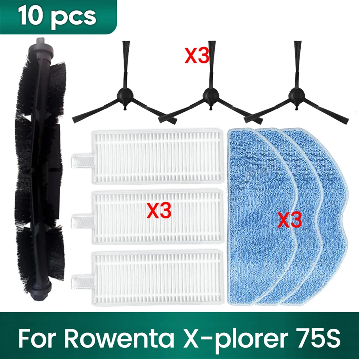 فريدة من نوعها لسلسلة X-Plorer 75S RR8577WH، 75 S + RR8587WH ملحقات فرشاة فلتر Hepa مسح أجزاء القماش