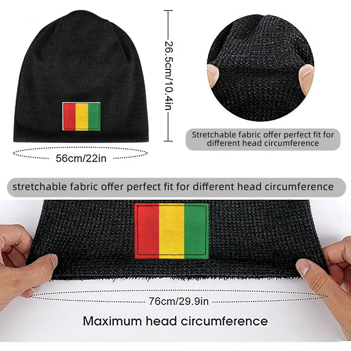 Jamaican Reggae Rasta Lion Jamaica Flag Skullies Beanies Hats Warm Autumn Winter Outdoor Cap Fleece-Lined Bonnet Caps view 6