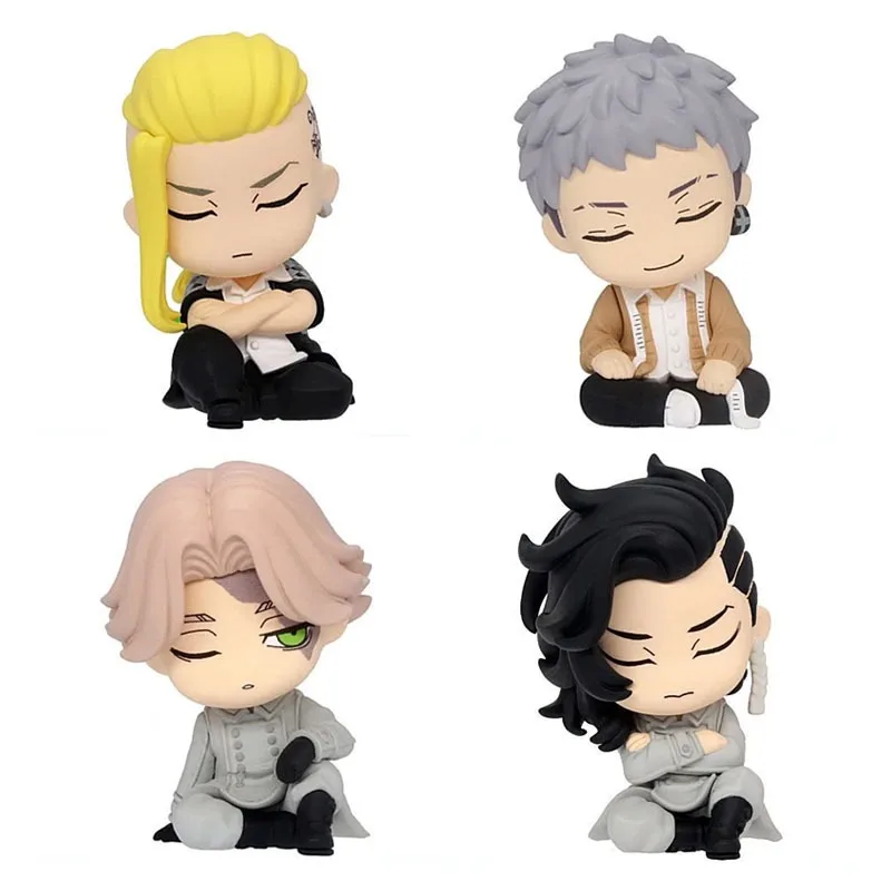 Anime Tokyo Revengers Gashapon Toys Sitting Sleep Vol.2 Draken Mitsuya Takashi Inui Seishu Anime Figure Model Dolls Kids Gifts