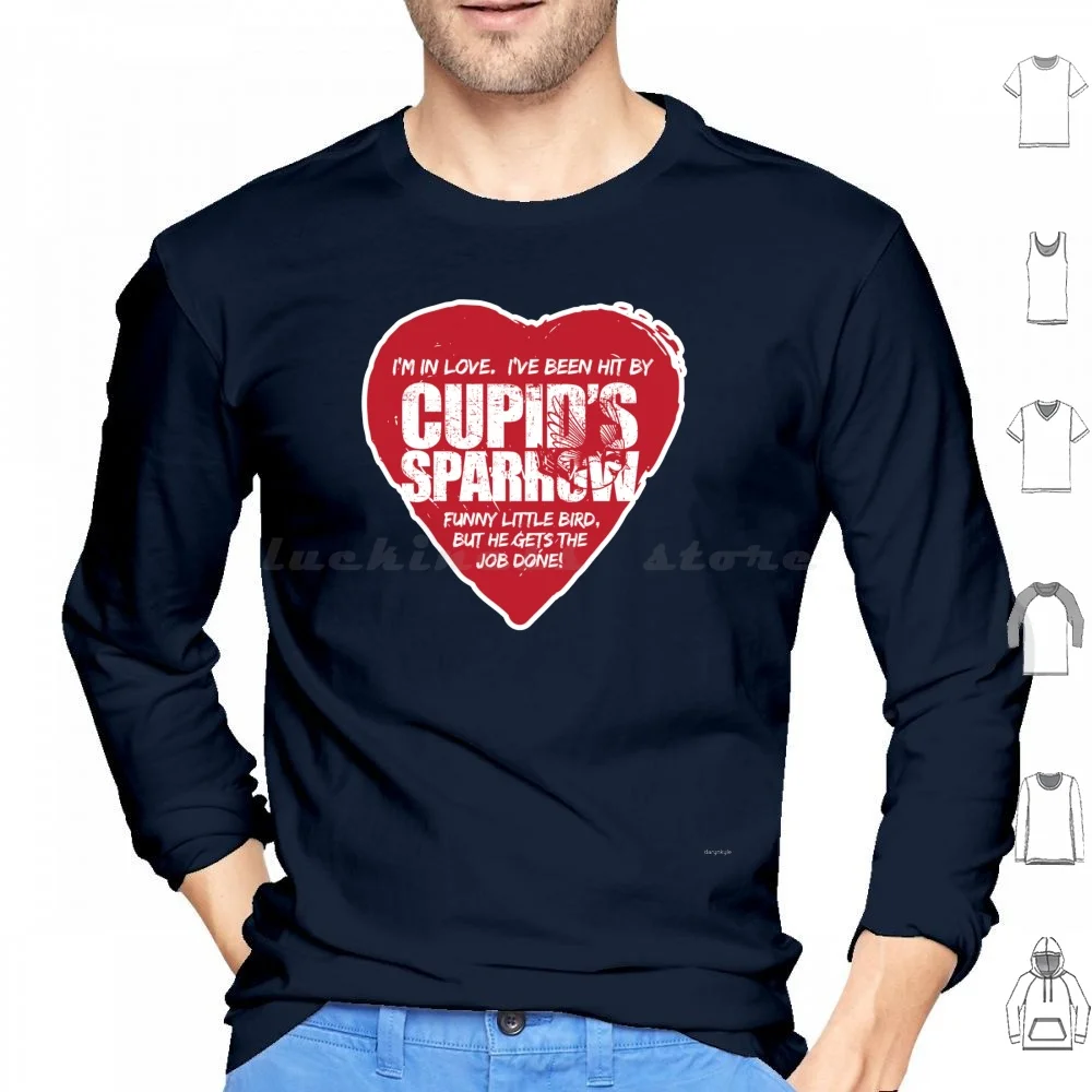 Cupids Sparrow Red Series Hoodie cotton Long Sleeve The Office Valentines Day Cupids Sparrow Michael The Office Quotes