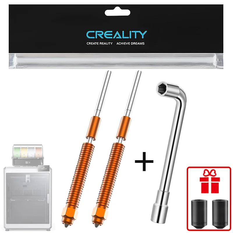 Creality K2 Plus/K2/K2 Pro/Hi Combo Nozzles 0.2/0.4/0.6/0.8/1.0mm with tool,Hardened Steel High Flow Nozzles Kit for 3D Printer