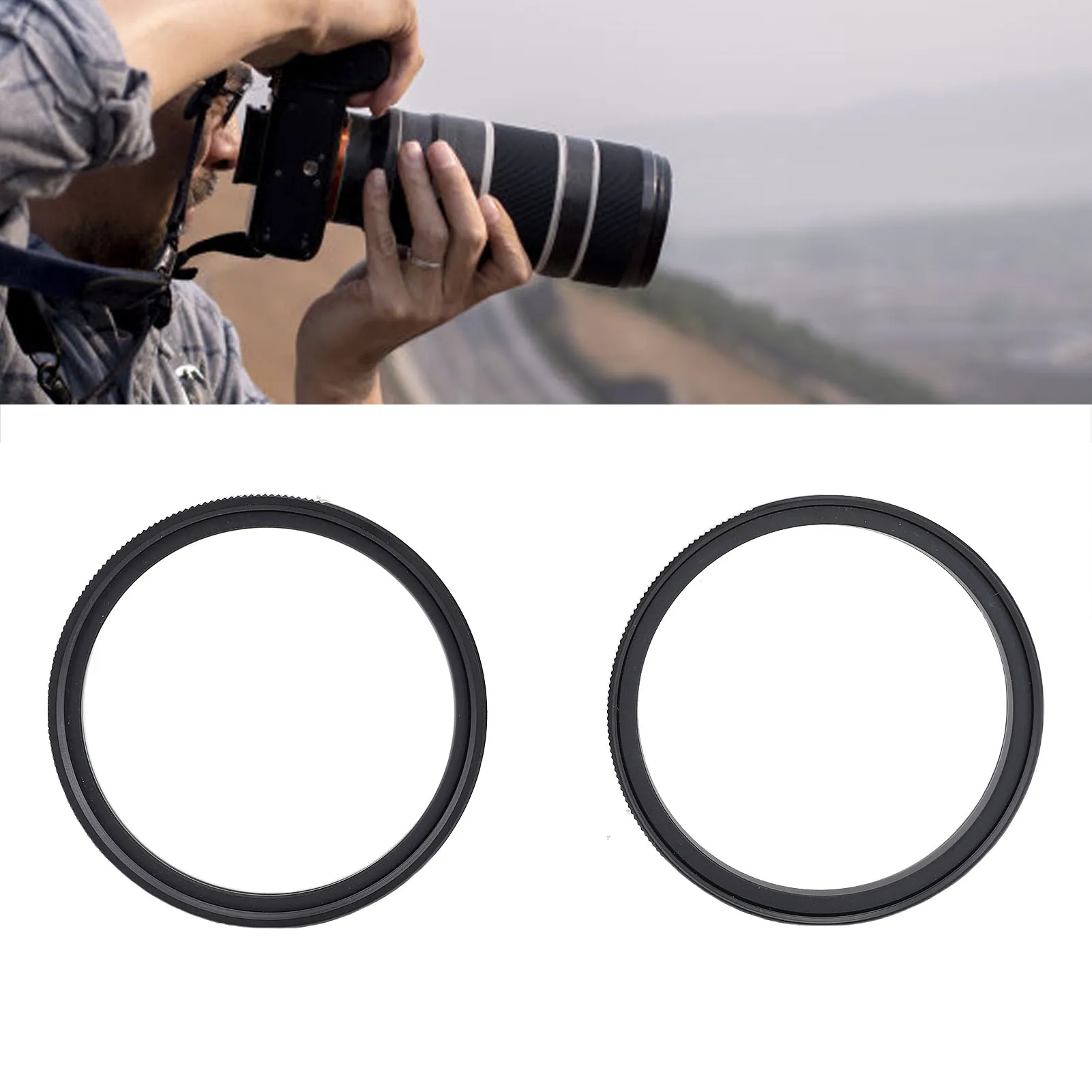 Kameraobjektiv-Filterring, schnelle Installation, 52–52 mm, magnetischer Filteradapterring, leicht, sturzsicher, für Standard-Gewindefilter