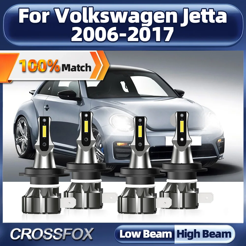 

40000LM Canbus LED Headlight Bulb 12V Plug and Play Auto Headlamps 6000K For Volkswagen Jetta 2006-2012 2013 2014 2015 2016 2017