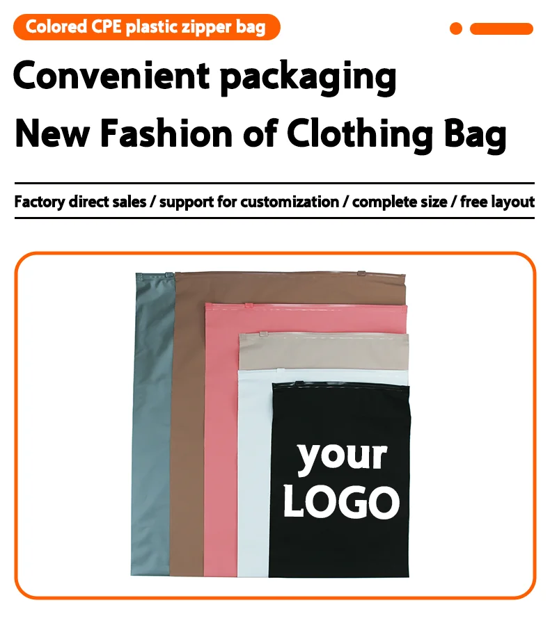 50 Stück individuell gefärbte, mattierte Reißverschlusstaschen, Haushaltswaren-Geschenktaschen, Verpackungstaschen für kleine Unternehmen, mit Ihrem eigenen Logo bedruckt – Detail 1