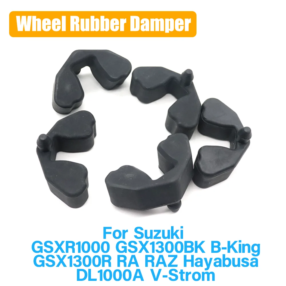 Para suzuki gsxr1000 gsx1300bk b-king gsx1300r ra raz hayabusa hub amortecedor de borracha 5 pçs tambor da roda traseira da motocicleta borracha