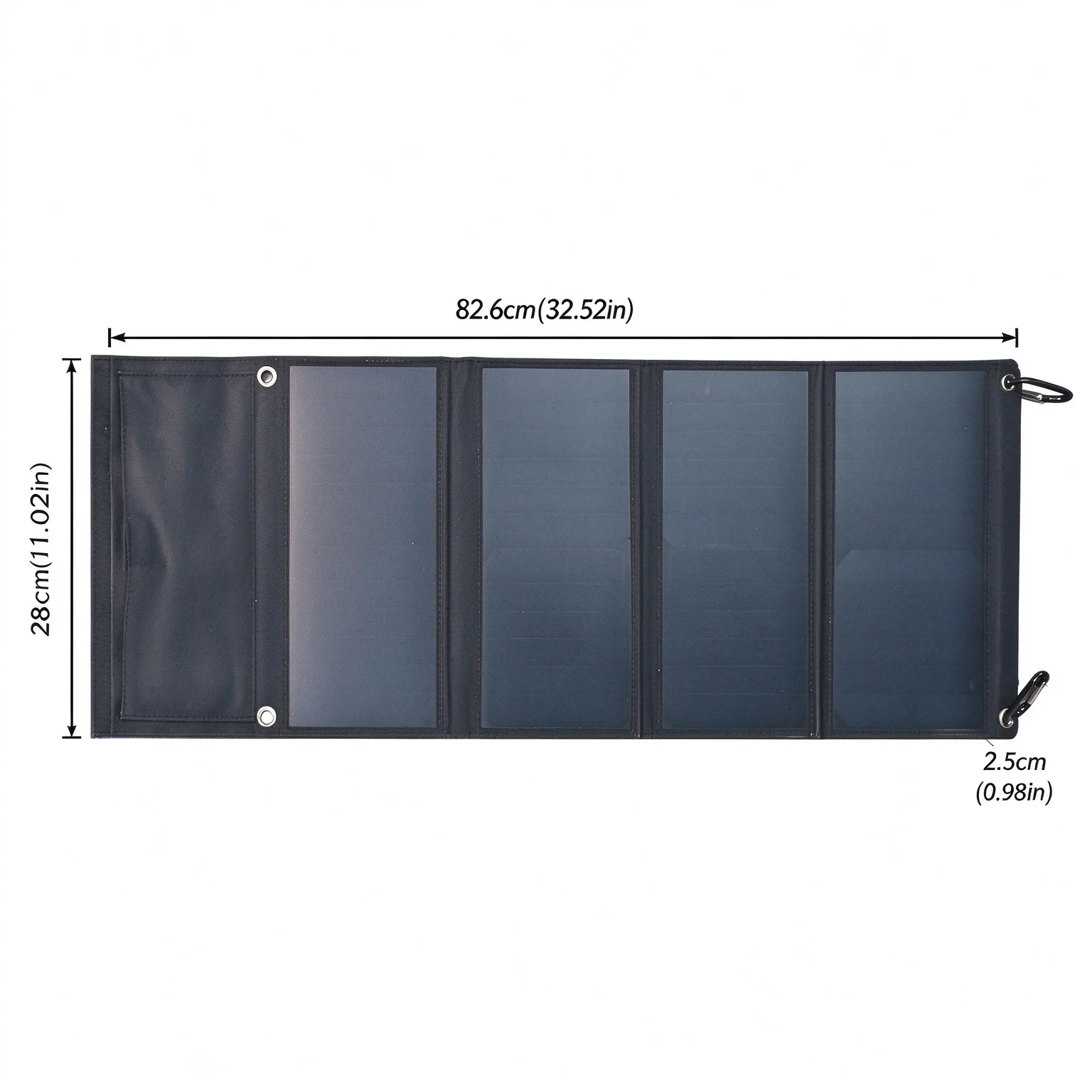 Outdoor mountaineering and hiking emergency charging 28W portable folding solar panel