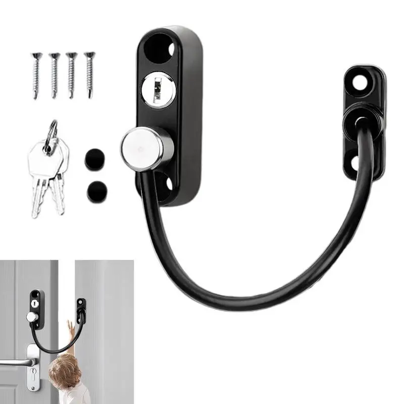 Window Door Cable Restrictor Set Ventilator Baby Kids Child Safety Security Chain Lock Kits Stainless Steel Daily accessory