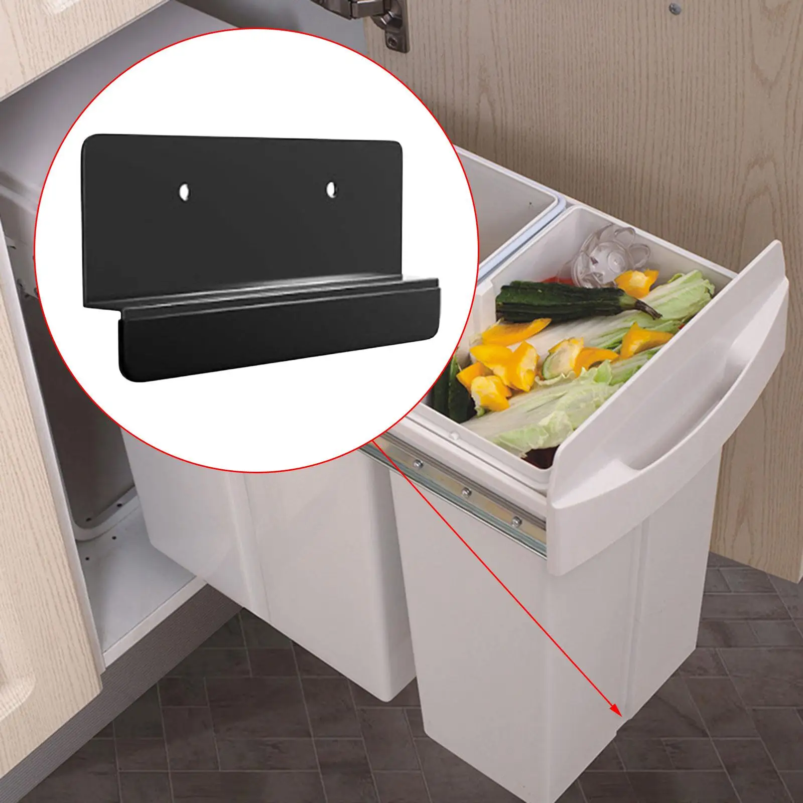 Trash Cabinet Foot Pull Metal Hands Free Pull for Trash Drawer Kitchen Door