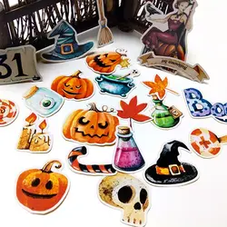 22pcs Self-made Handbook Stickers Cute Kawaii Halloween Stickers Funny Decorative Stickers Scrapbooking DIY Craft Photo Albums