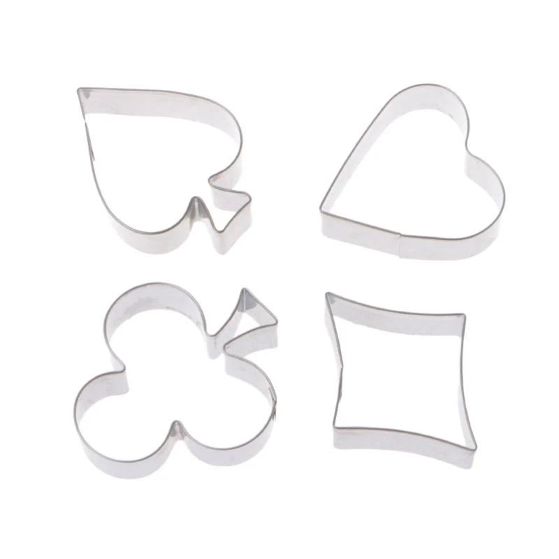 4 Pcs Stainless Steel Cookie Cutter Set Pastry Cake Biscuit Cutting Molds