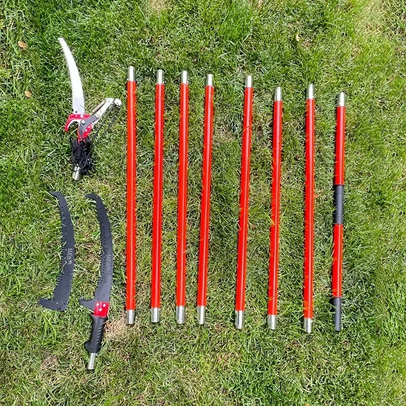 8 Knots 8 Meters Multifunction Wood Saw Pruning Tool Garden Tree Pruning Saw Professional Replaceable High Tree Rod Hand Tools