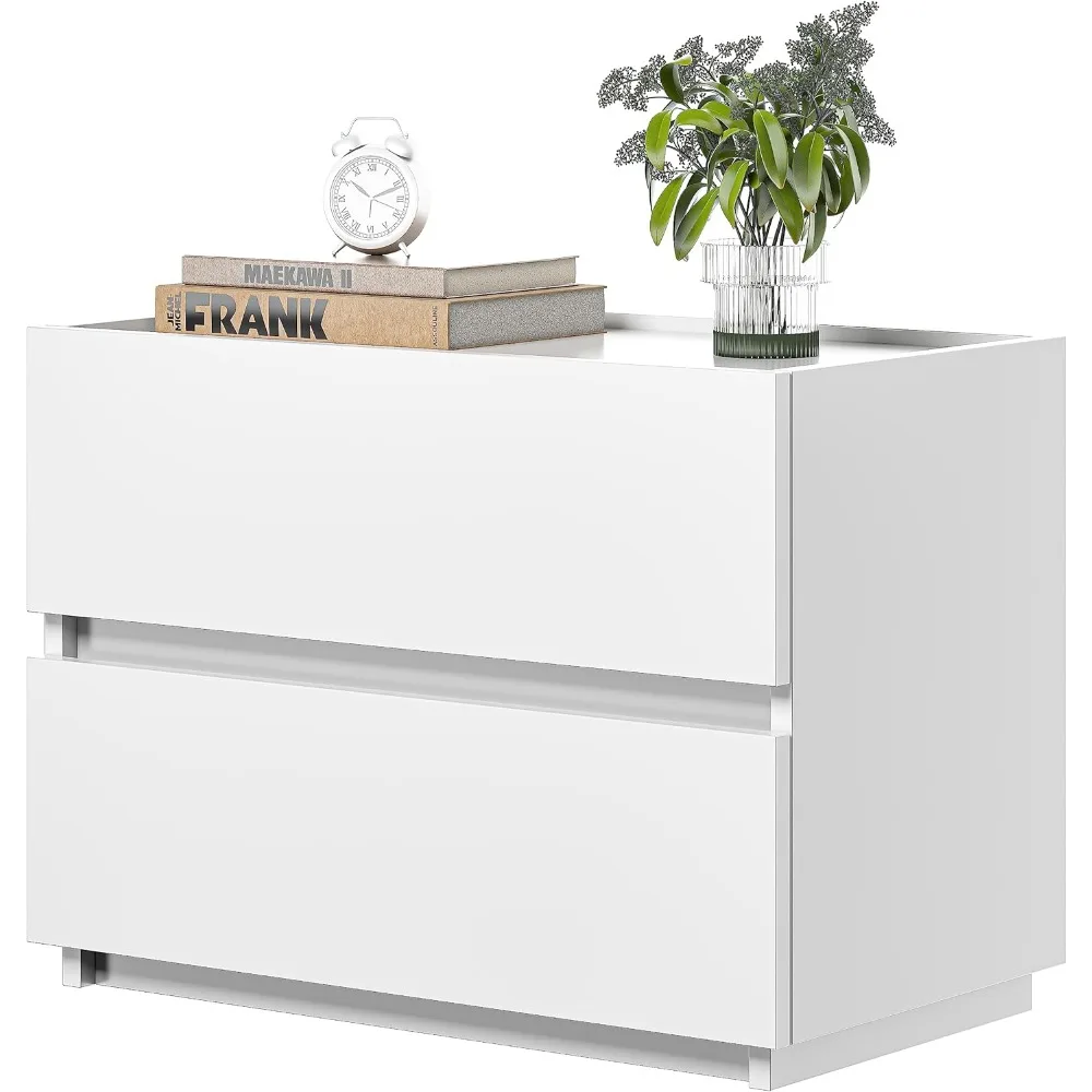 

Stackable 2 Drawer Dresser, Small Dressers for Closet, Wood Storage Cabinet for Hallway Bedroom Entryway, Nightstand Sofa Besid