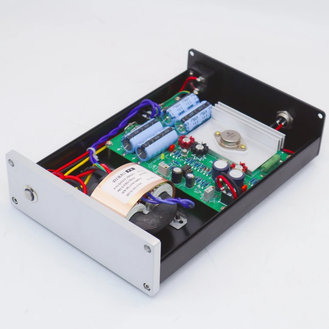 

Custom 30W upgraded 2N668 Gold Seal + Gold Seal tubular Ultra-Low Noise HIFI DAC Audio stabilivolt linear power supply DC12V