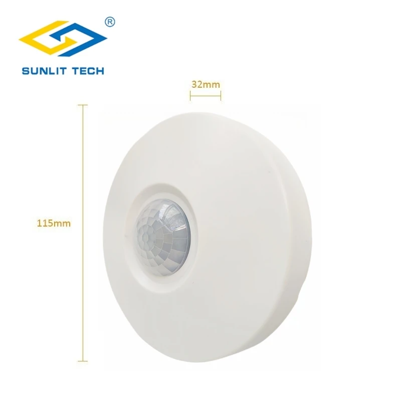 Indoor Wire Ceiling PIR Motion Sensor 360 Degree Infrared Detector High Sensitivity for Open Space Alarm Home Security System
