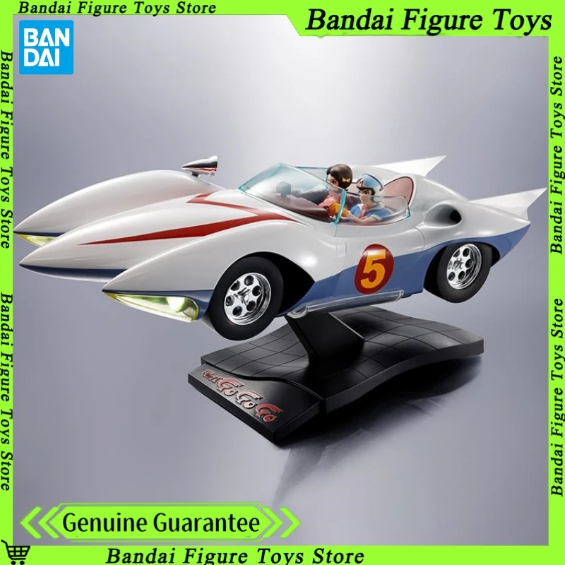 2025 Genuine Bandai Speed Racer Mach 5 Go.Go.Go Alloy Figure Ornament Animation Character Model Toy Collection Christmas Gift