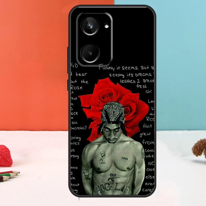 2pac tupac Crown 2 pac For Realme 12 11 Pro Plus 10 Pro GT5 GT3 C55 C53 C51 C33 C31 C30 C25s C21Y C15 GT Neo5 Case