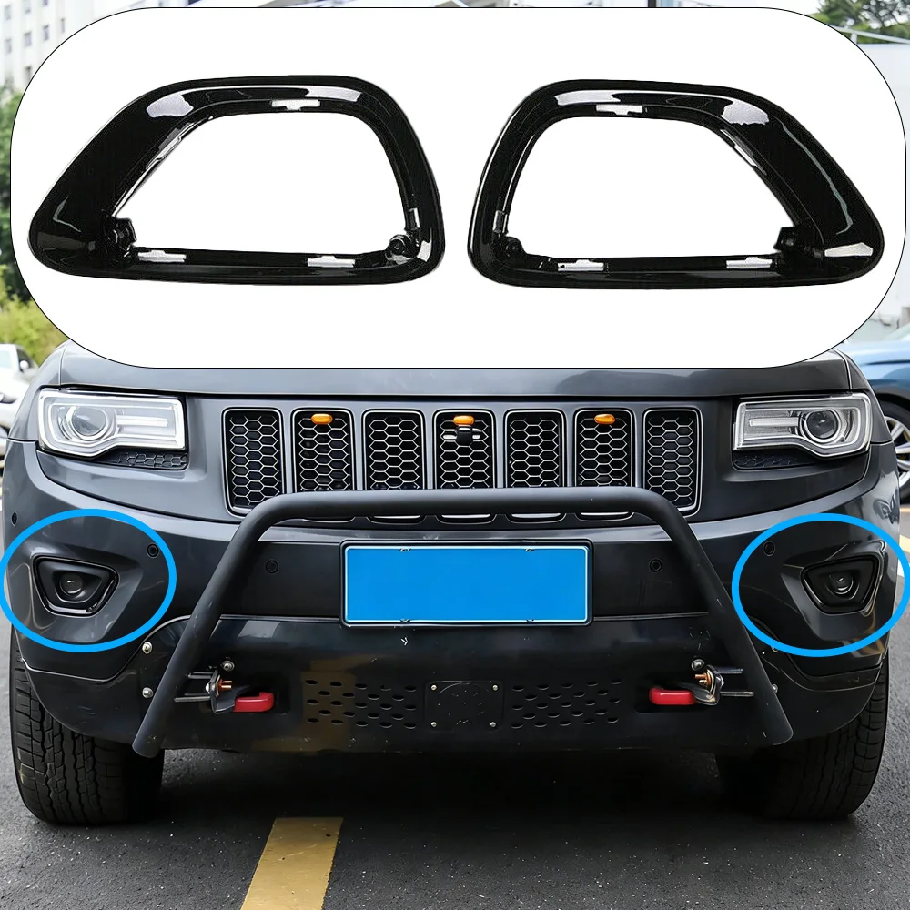 For Jeep Grand Cherokee 2014 2015 2016 2017 Left Right Car Front Fog Light Fog Lamp Cover Frame Trim Bezel 68143078AB 68143079AB